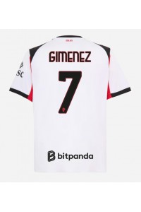 AC Milan Santiago Gimenez #7 Voetbaltruitje Uit tenue 2025-26 Korte Mouw
